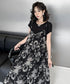 Faux Layered Floral Dress